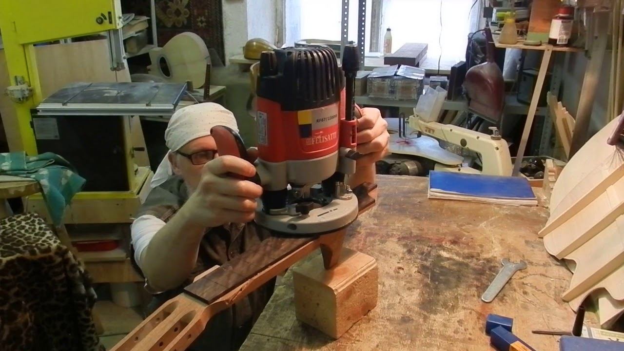 Фрезерование ручки грифа, фрезы Globus, инструмент Felisatti смотреть онлайн
