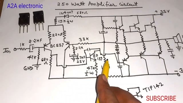 250watt Tip142 Tip147 Amplifier | Tip142 Tip147 Amplifier Circuit | Tip142 Amplifier Circuit