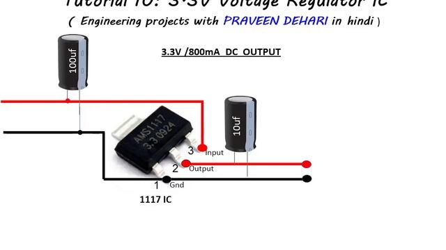 1117, 3.3V Voltage Regulator IC : Tutorial 10 смотреть онлайн