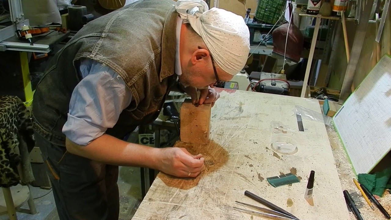 Вставка волоса в смычок. Часть 2. смотреть онлайн