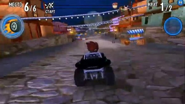 Beach Buggy Racing короткий путь на карте "Деревенский праздник"
