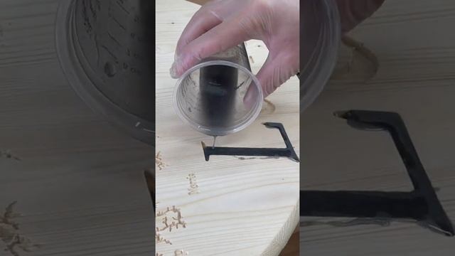CNC Lake Sign Project - BLACK MICA LETTER RESIN POUR - #shorts смотреть онлайн