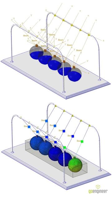 Newtons Cradle filled with water #simulation #simulia #abaqus #engineering смотреть онлайн