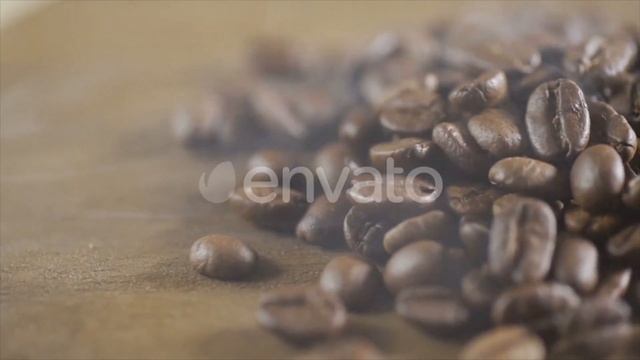 Fried Coffee Beans, Delicious Aroma, Covered with Smoke, Roasted Grain Cafe Flavor Taste Hot Fresh смотреть онлайн