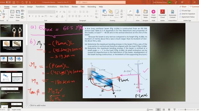 Mechanics of Materials II: Numericals on Loading of Unsymmetrical Beams [Lecture 17] смотреть онлайн