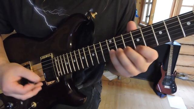 Exercise for 2 strings alternate picking (упражнение на двухструнный переменный штрих) смотреть онлайн
