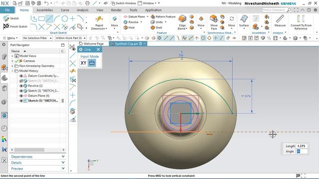Eye Wash Cup || Siemens NX Tutorial смотреть онлайн