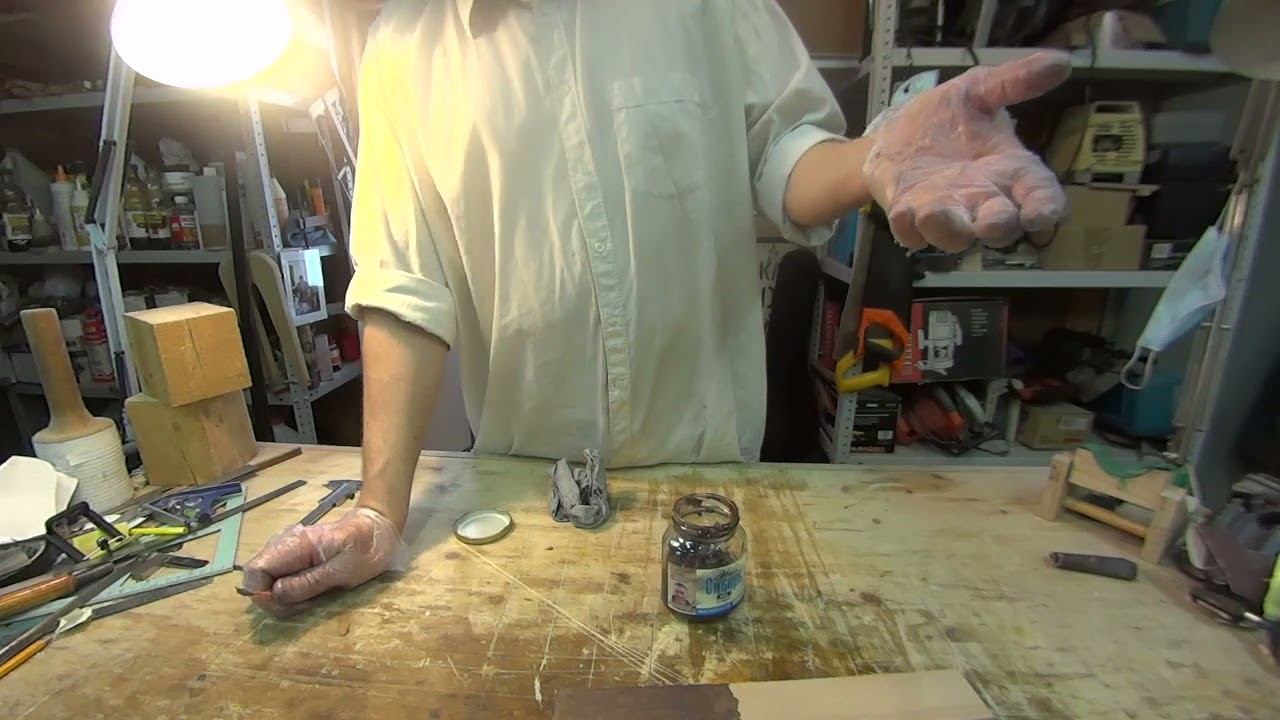 Покраска дерева в черный цвет краской для волос - покраска накладки грифа гитары. Тест-эксперимент. смотреть онлайн