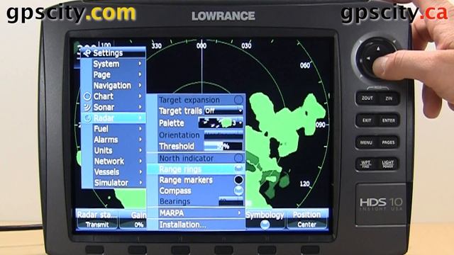 Radar Settings in the Lowrance HDS 10 Generation 2. смотреть онлайн