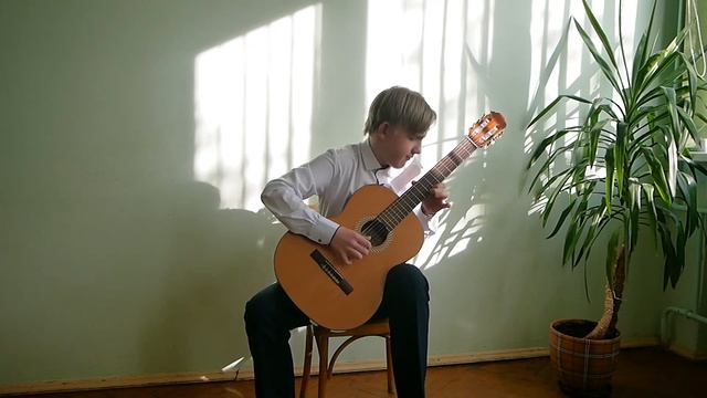 Kirill Tikhomirov, 14 years. "Chromatic waltz" Eugene Gridushko смотреть онлайн