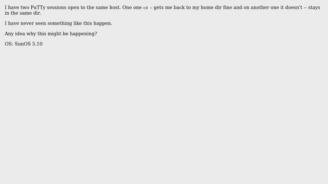 Unix & Linux: cd ~ works in one terminal session but not another (no error reported) смотреть онлайн