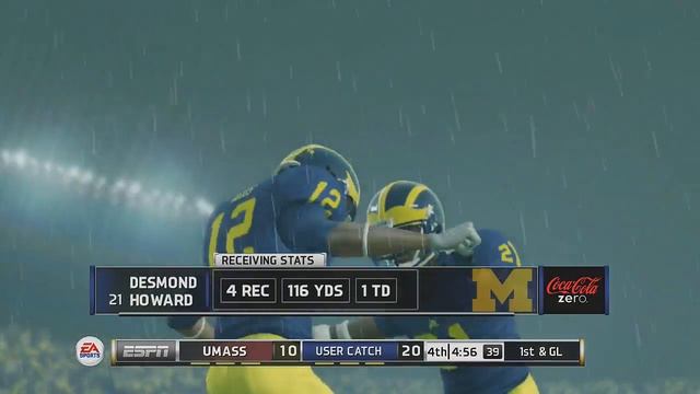 Heisman Challenge - Desmond Howard - Game 3 vs UMASS смотреть онлайн