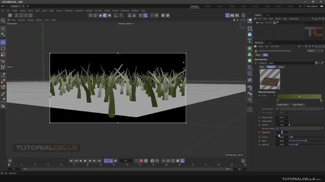 0064. Grow Grass ( Architectural Grass Tag ) In Cinema 4d