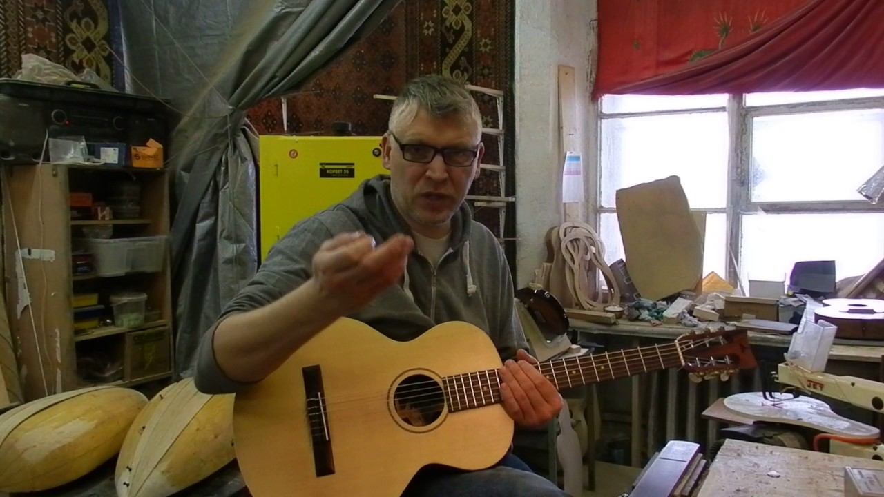 Гитара L-1 мастера Антона Хорина с нейлоном. смотреть онлайн