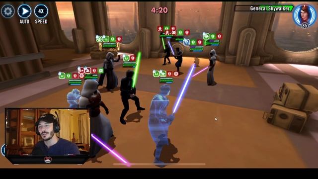 SWGOH - Jedi Master Luke Skywalker chewing through the META! смотреть онлайн