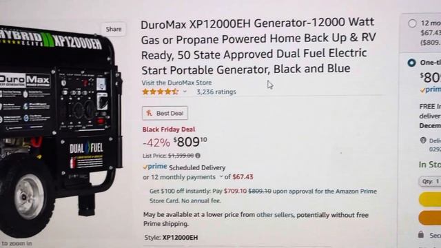 BEST HOME GENERATOR DEAL DuroMax XP12000EH Generator 12000 Watt Gas or Propane Powered Home Back Up смотреть онлайн