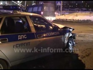 ПАТРУЛЬ ДПС СУРГУТА ПОПАЛ В ДТП