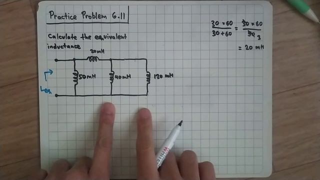 Practice Problem 6.11 Fundamental of Electric Circuits (Sadiku) 5th Ed - Equivalent Inductance смотреть онлайн