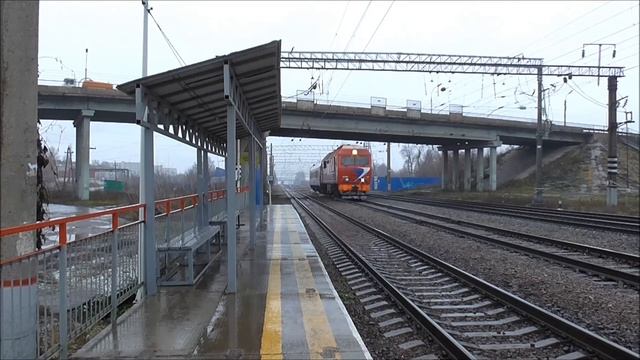 ТЭП70БС-121 с вагоном-дефектоскопом смотреть онлайн