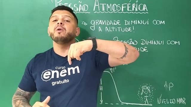 PRESSÃO ATMOSFÉRICA: ALTITUDE, GRAVIDADE (HIDROSTÁTICA) | Resumo de Física para o Enem смотреть онлайн