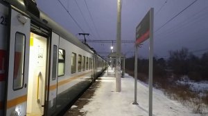 Электропоезд ЭП2Д-0025 ЦППК платформа Орудьево 20.12.2020