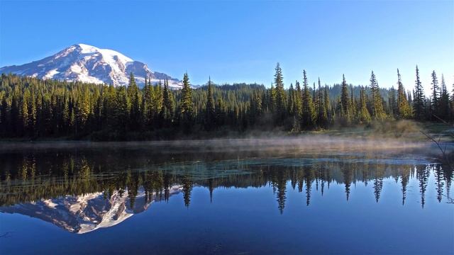 (3 hours) 4K UHD Relaxation video Mount Rainier National Park Washington State, Nature Sounds - 1_00 смотреть онлайн