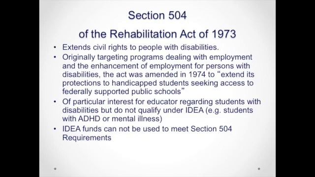 Special Education Legislation смотреть онлайн