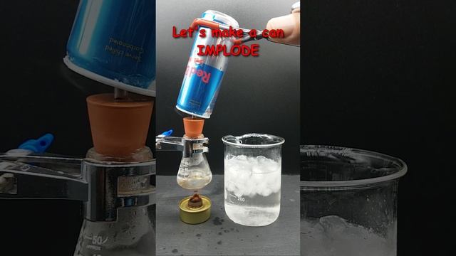 A can crashed using vacuum #physics #lab #experiment смотреть онлайн