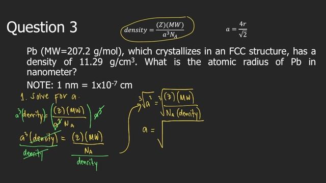 DENSITY OF FACE-CENTERED CUBIC (FCC) UNIT CELL | WITH EASY TO DIFFICULT PRACTICE QUESTIONS смотреть онлайн