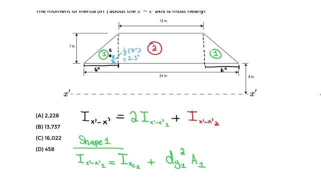 FE Exam Review - FE Exam - Statics - Moment of Inertia смотреть онлайн