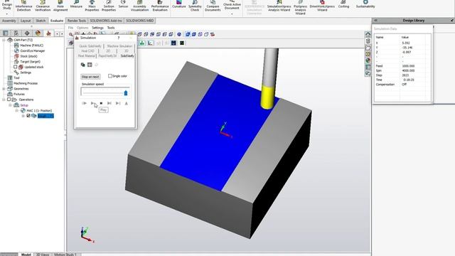 SolidCam Machining : half round shape machining & Generate G code смотреть онлайн