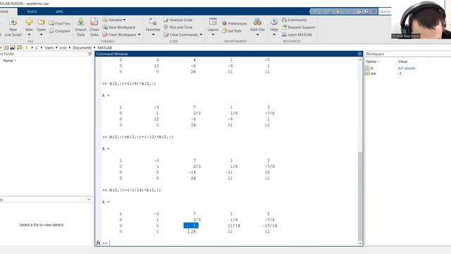 Reducción de una matriz con Gauss Jordán en Matlab. Cristian Ruiz 1193568506 смотреть онлайн
