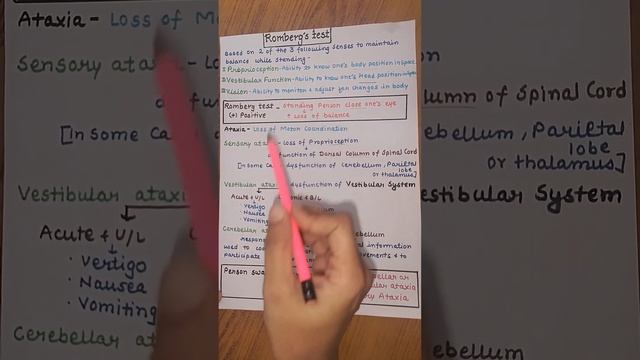 Romberg's test || Sensory, cerebellar , vestibular ataxia II Physiology || MBBS смотреть онлайн