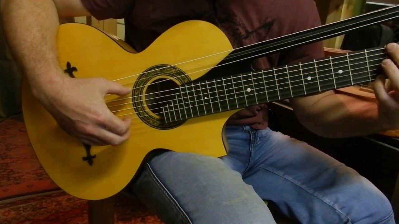 Двугрифная русская гитара Антона Хорина, проба доп.басов. смотреть онлайн