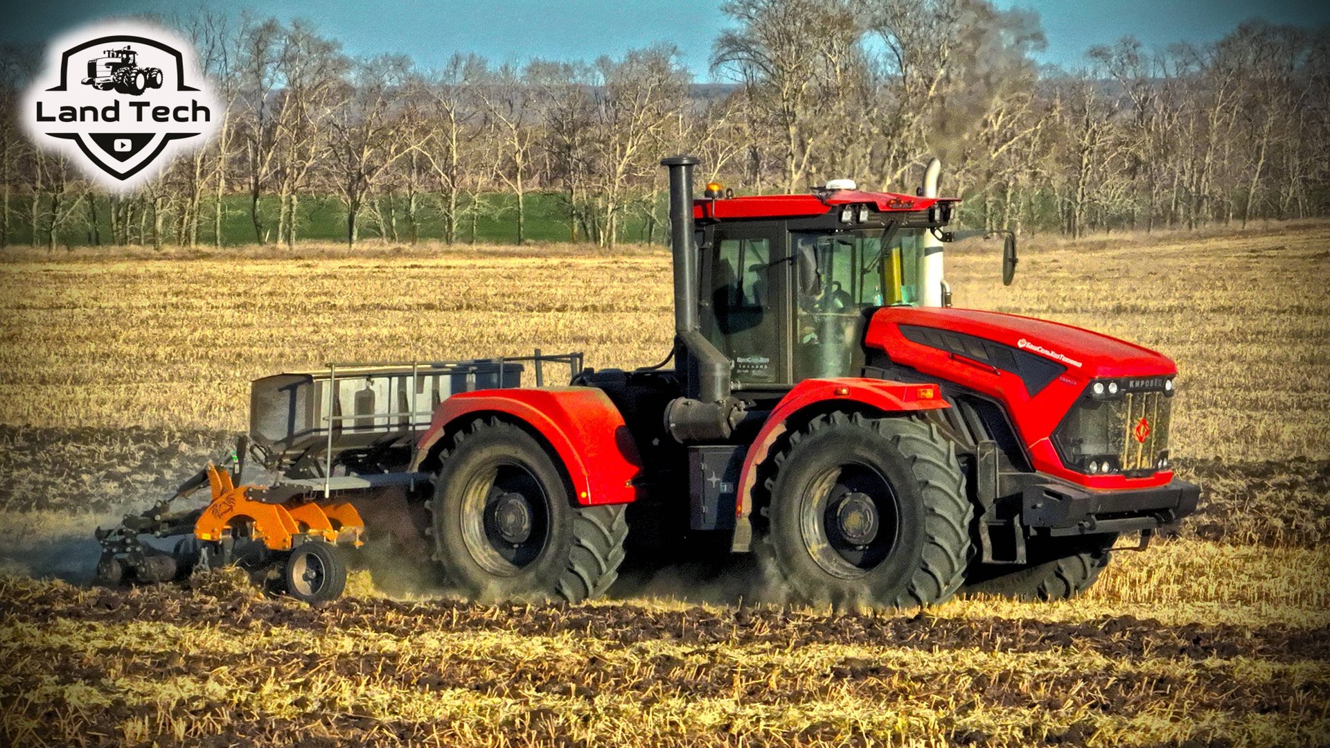 Экспериментальный трактор Кировец К-739М с двигателем ЯМЗ! Работа с глубокорыхлителем SPIDER! смотреть онлайн