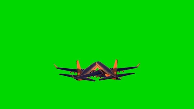 Airplane Airbus with sound 7 - free green screen background animation смотреть онлайн