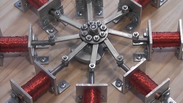 8 Cylinder Radial Solenoid Engine | How It Works смотреть онлайн