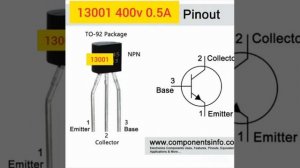13001 vs 13002 13003 13007 Pinout Npn Transistor Equivalent High Voltage Switching SMPS Power Suppl