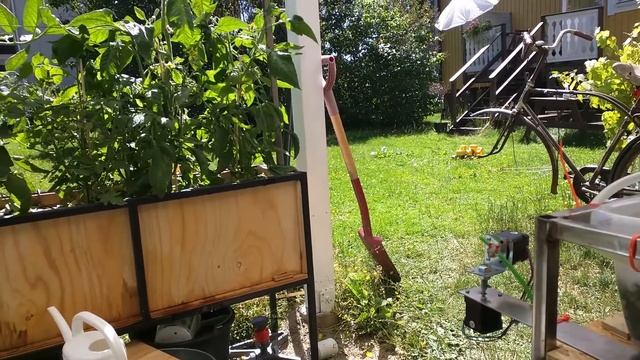 Raspberry PI, Arduino grbl CNC controlled plant watering turret test. смотреть онлайн