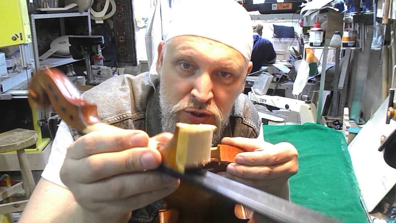 Вскрытие скрипки, отделение шейки грифа смотреть онлайн