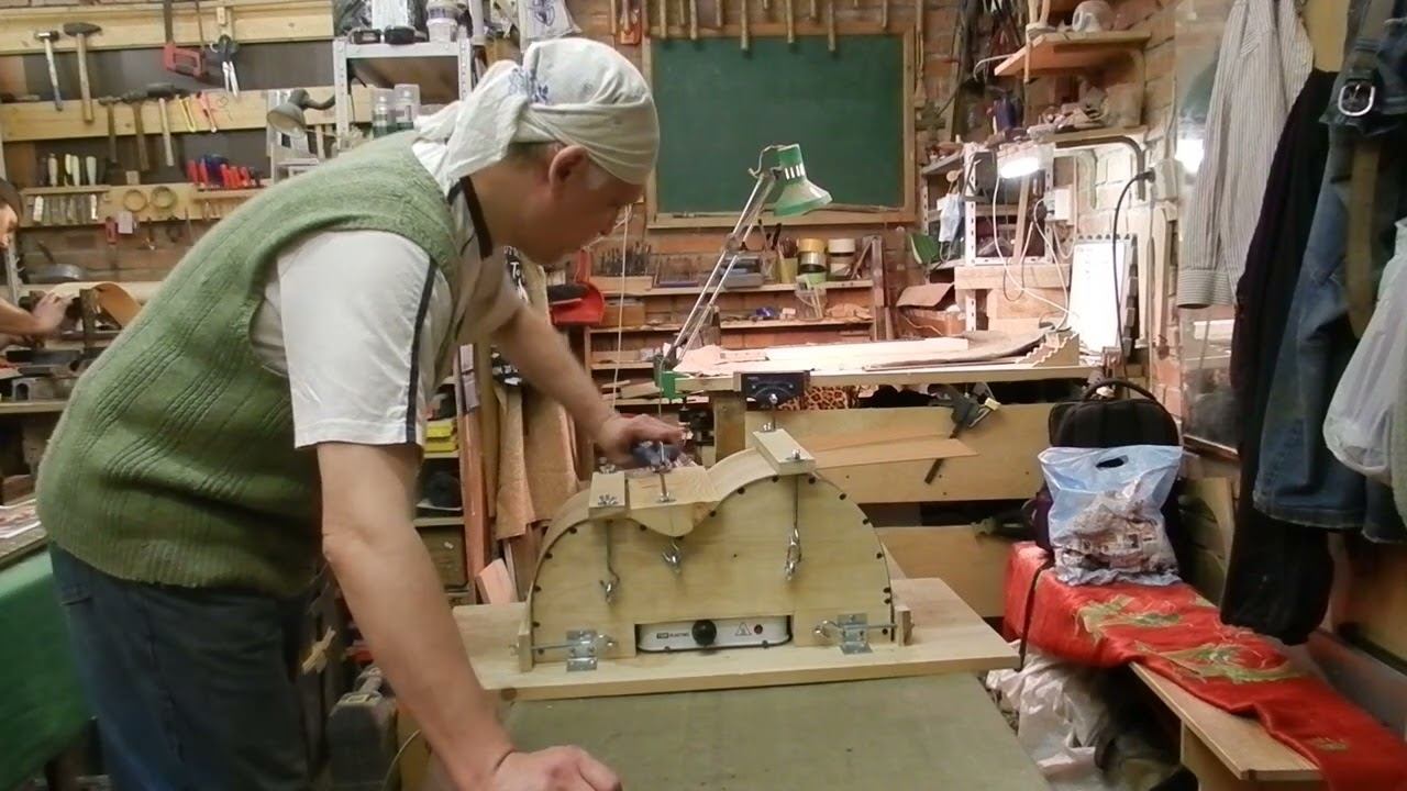 "Верблюд" - устройство для гнутья обечаек гитары. Первые обечайки на новом "верблюде". смотреть онлайн