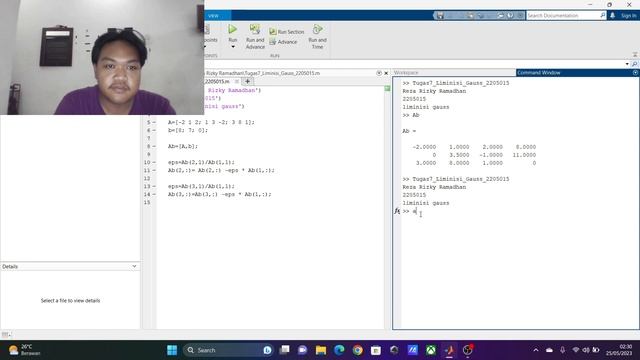 Sistem Persamaan Linier dengan metode Eliminasi Gauss | MATLAB смотреть онлайн
