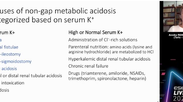 Impact of GI disorders on acid base status Annika Reintam Blaser 2020