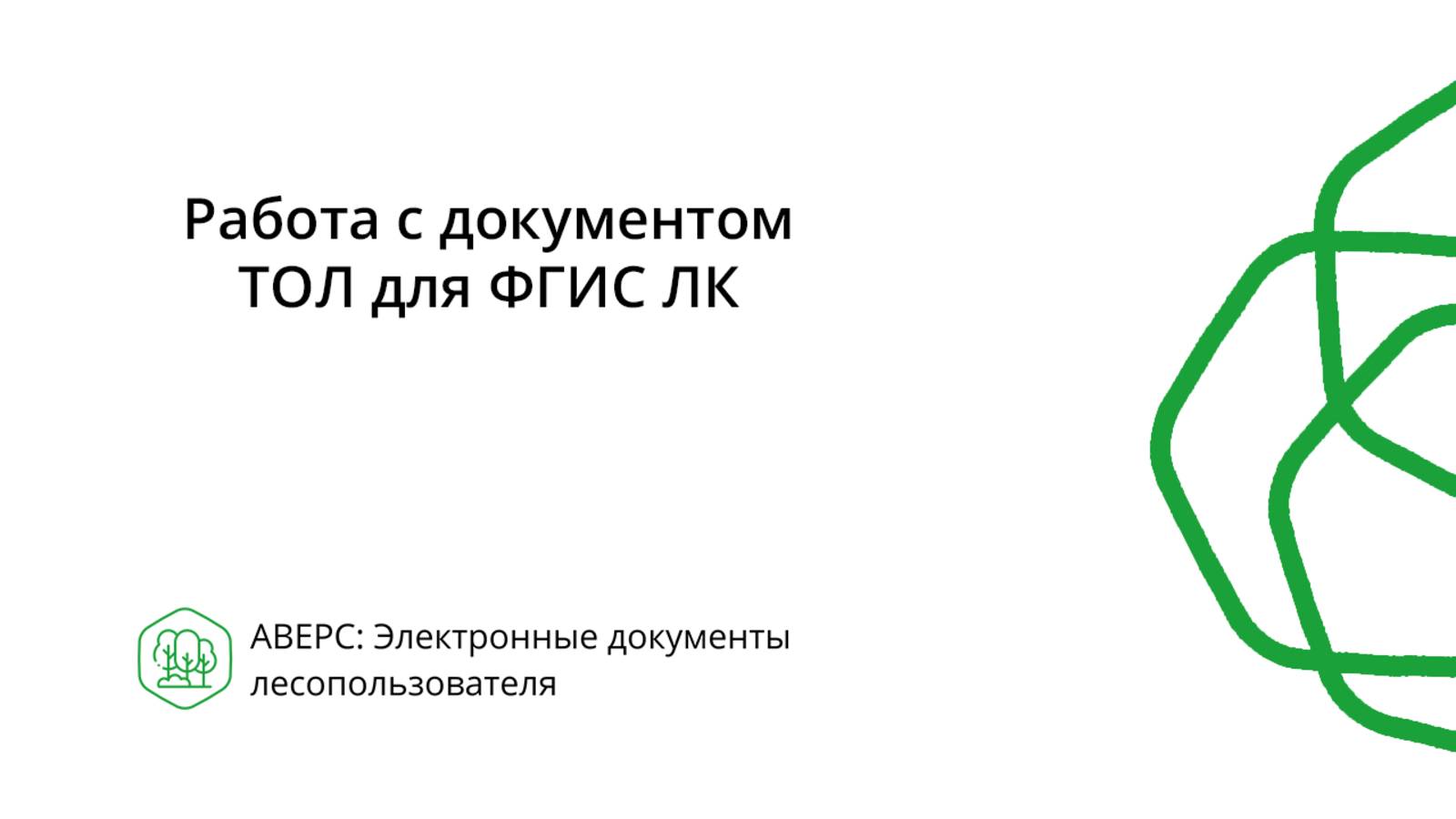 Работа с документом ТОЛ для ФГИС ЛК смотреть онлайн