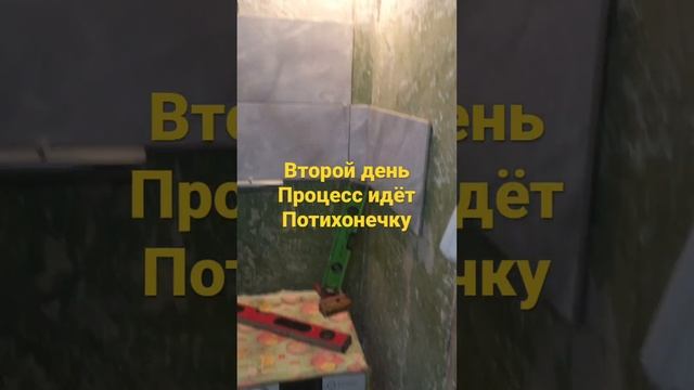 Укладка плитки в ванной комнате!Второй день. Процесс идёт потихонечку. 27.08.22 смотреть онлайн