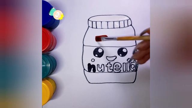 how to draw nutella / как нарисовать нутеллу смотреть онлайн