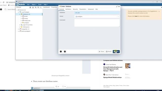 Django CRM Начало и установка Postqresql #1 смотреть онлайн