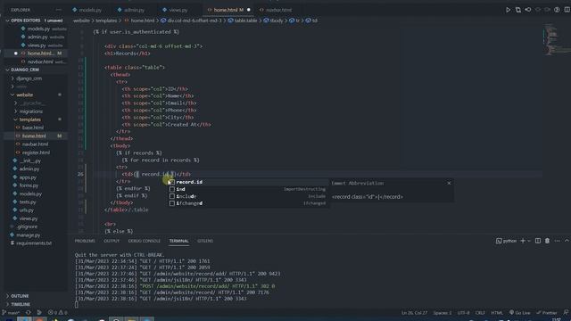 Django CRM Bootstrap Table #6 смотреть онлайн