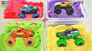 Брызги Веселья с Монстрами Грузовиками Пена и Вода Время игр!