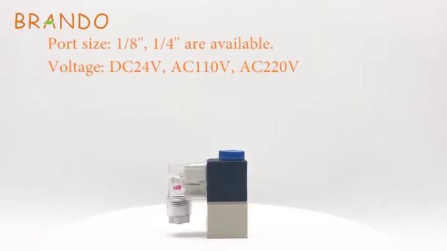 PT1/8'' PT1/4'' AIRTAC Type 2V025-08 2 Way Pneumatic Solenoid Air Valve 12VDC 24VDC 110VAC 220VAC